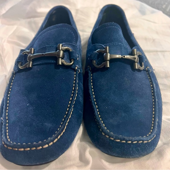 Salvatore Ferragamo Suede Men Driver Moccasin Loafers Shoes 8 $695 retail